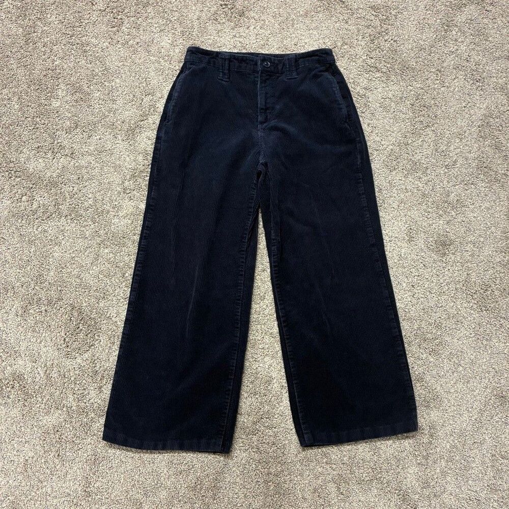 a.n.a A New Approach Women’s Size 6 Navy Blue Corduroy Wide Leg Pants Cotton